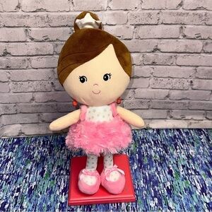Spark Create Imagine Ballerina Princess Doll Plush Toy Stuffed 13" Brown Hair